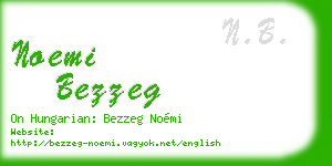 noemi bezzeg business card